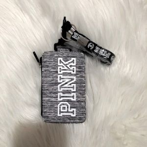 VS Pink lanyard id card holder